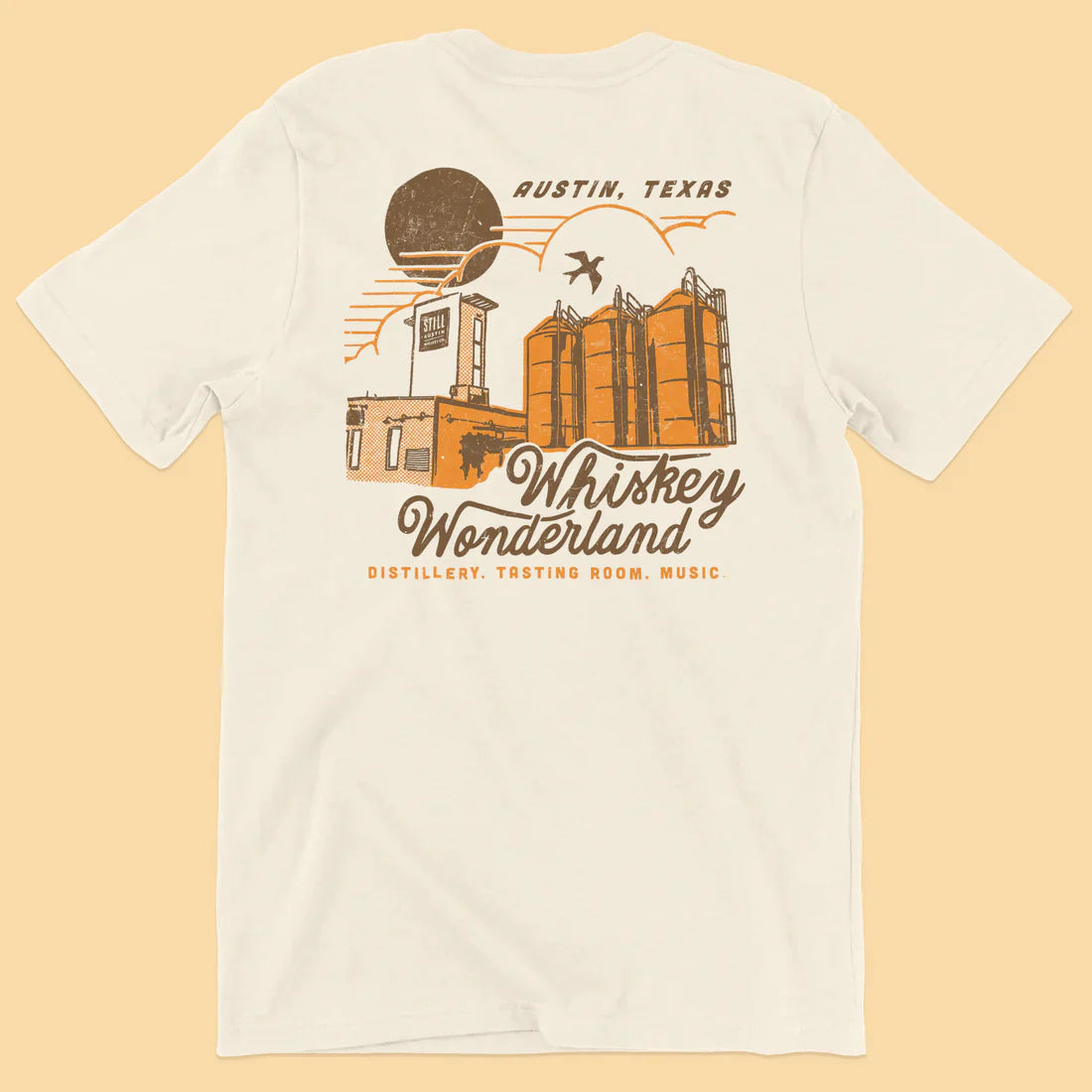 Whiskey Wonderland T shirt - Vintage White - Rear