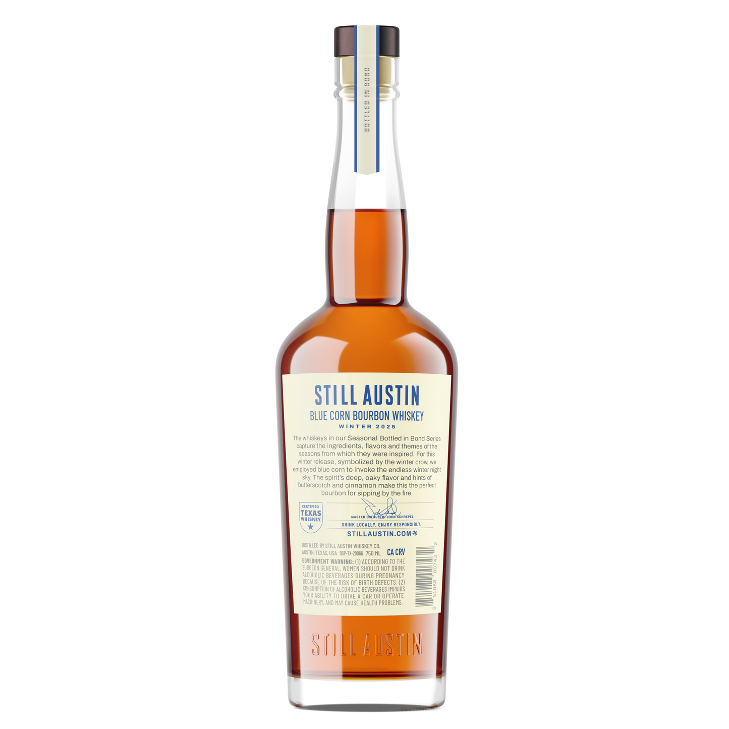 Still Austin Bottled in Bond Blue Corn Bourbon Whiskey