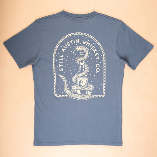 Beware of Snakes T shirt - Indigo Blue