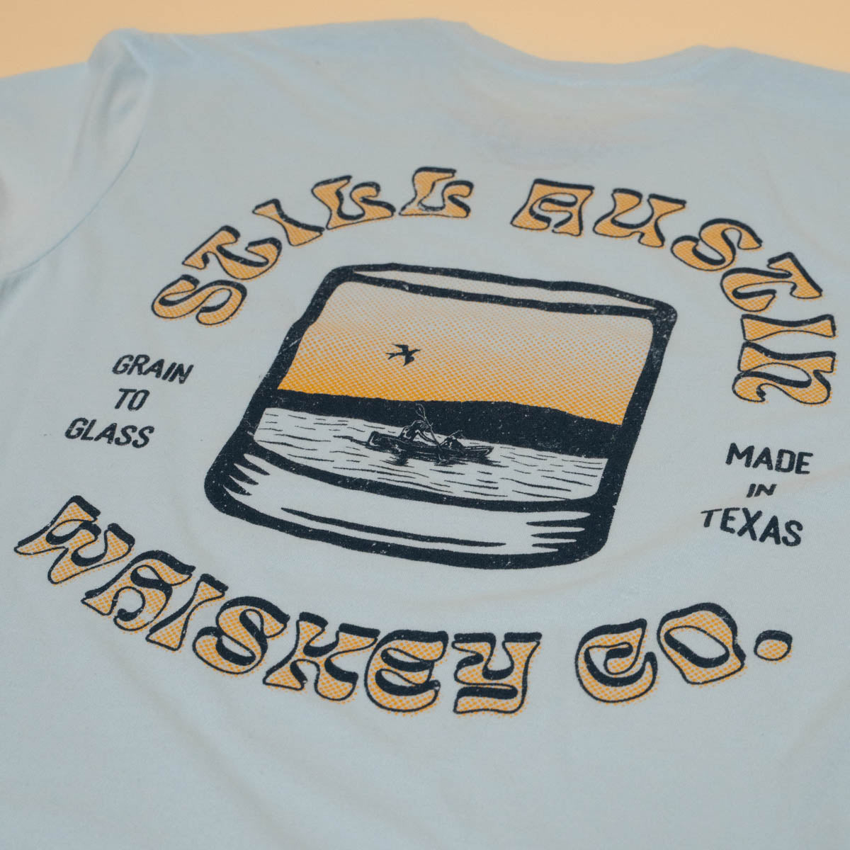 Whiskey River T shirt - Light Blue